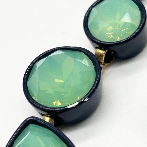 J. Crew Green Sea Glass Navy Brulee Necklace - Picture 7 of 8